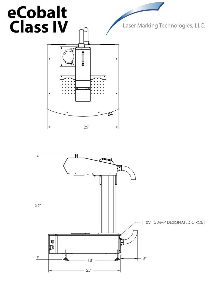 eCobalt Class IV machine footprint and dimensions