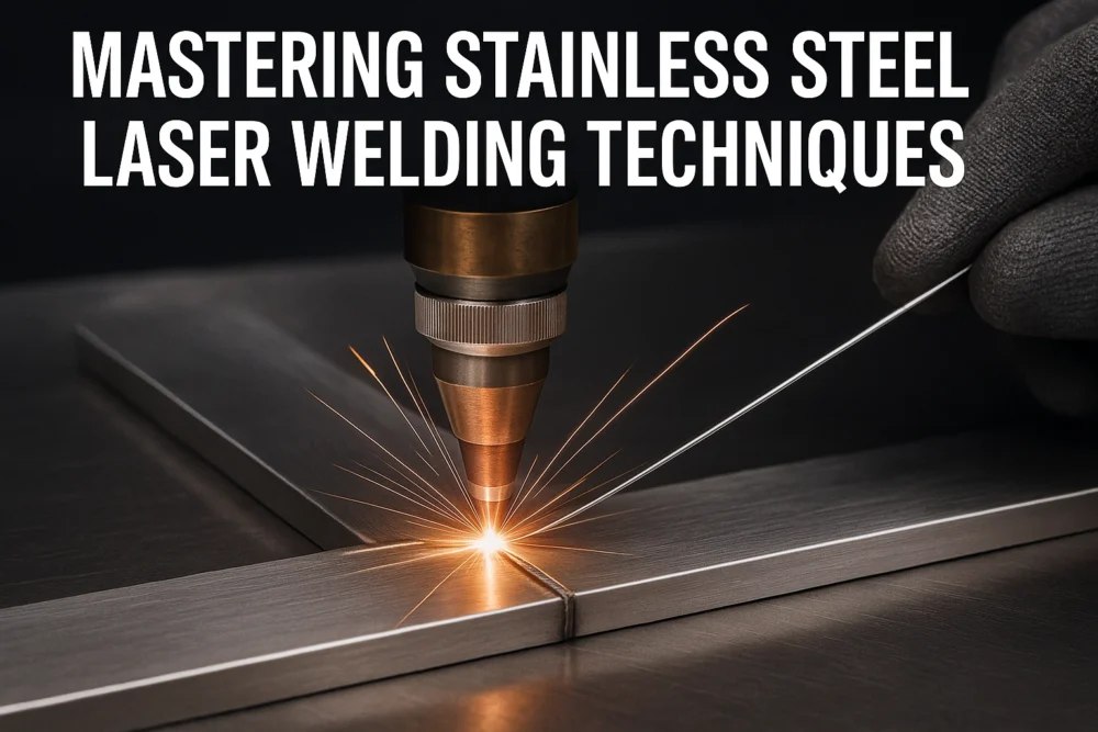 ```json { "alt": "Close-up of laser welding on stainless steel with sparks flying.", "title": "Mastering Stainless Steel Laser Welding Techniques" } ```